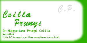 csilla prunyi business card